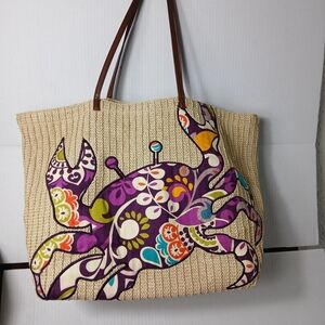Vera Bradley Multicolor Crab Tote Bag